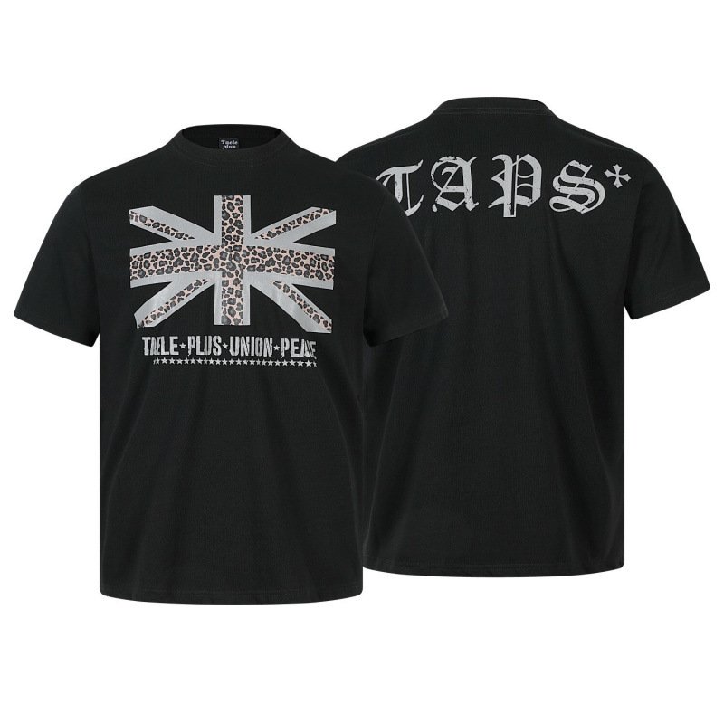 画像1: Leopard Union Jack print Short-Sleeve T-Shirt  ユニセックス 男女兼用レオパードユニジャックプリント半袖Tシャツ (1)