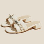 画像3: Cadena & Stud Leather Sandal Slippers shoes  カデナ&スタッズレザーサンダル スリッパ  シューズ　 (3)
