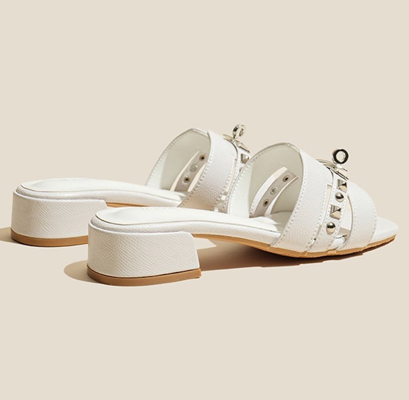 画像12: Cadena & Stud Leather Sandal Slippers shoes  カデナ&スタッズレザーサンダル スリッパ  シューズ　 (12)