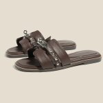 画像6: Cadena & Stud Leather Sandal Slippers shoes  カデナ&スタッズレザーサンダル スリッパ  シューズ　 (6)