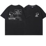 画像2: Snoopy on a skateboard print T-shirt  ユニセックス 男女兼用スケートボードスヌーピープリントTシャツ (2)