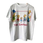画像1: The Simpsons Family Vintage Style print Short-Sleeve T-Shirt  ユニセックス 男女兼用シンプソンファミリー一家ヴィンテージスタイルプリント半袖Tシャツ (1)