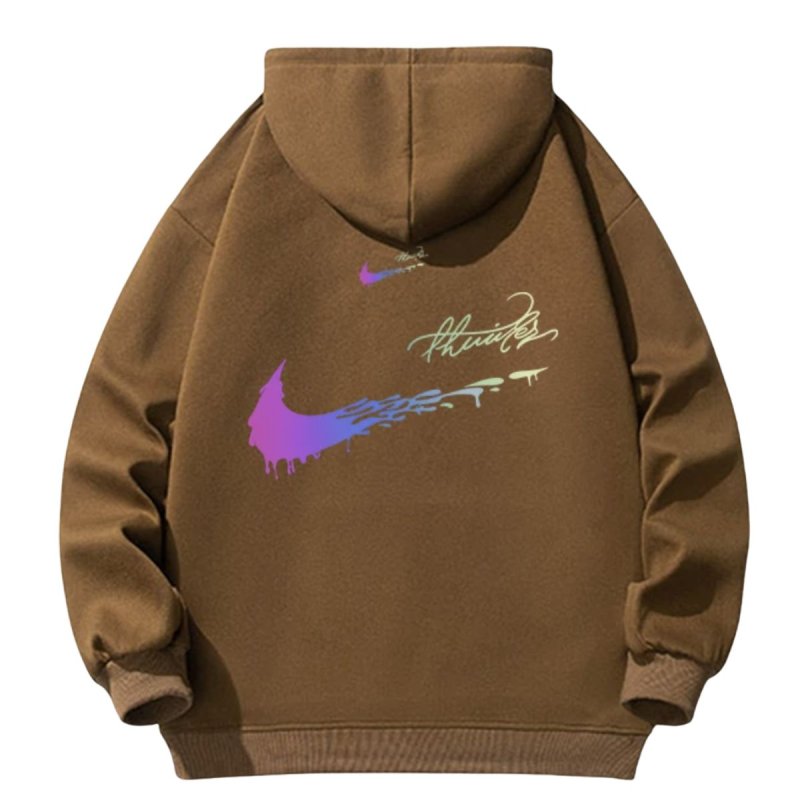 画像7: Unisex Double Swoosh Rainbow logo Sweat Hoodie ユニセックス 男女兼用  ダブルスウッシュ レインボーロゴ 長袖 トレーナー パーカー (7)