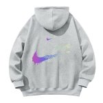 画像6: Unisex Double Swoosh Rainbow logo Sweat Hoodie ユニセックス 男女兼用  ダブルスウッシュ レインボーロゴ 長袖 トレーナー パーカー (6)