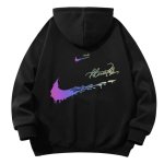 画像3: Unisex Double Swoosh Rainbow logo Sweat Hoodie ユニセックス 男女兼用  ダブルスウッシュ レインボーロゴ 長袖 トレーナー パーカー (3)