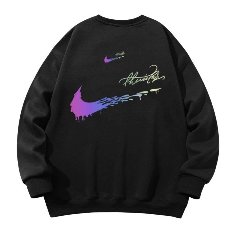 画像2: Unisex Double Swoosh Rainbow logo Sweat  ユニセックス 男女兼用  ダブルスウッシュ レインボーロゴ 長袖 トレーナー (2)