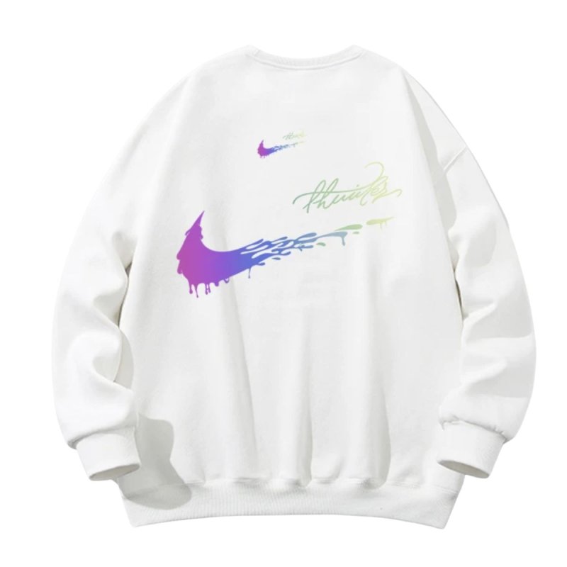 画像1: Unisex Double Swoosh Rainbow logo Sweat  ユニセックス 男女兼用  ダブルスウッシュ レインボーロゴ 長袖 トレーナー (1)