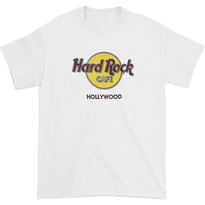 画像1: Hard Rock Cafe Hollywood print T-shirt  　ユニセックス 男女兼用ハードロックカフェカリフォルニアプリントTシャツ (1)