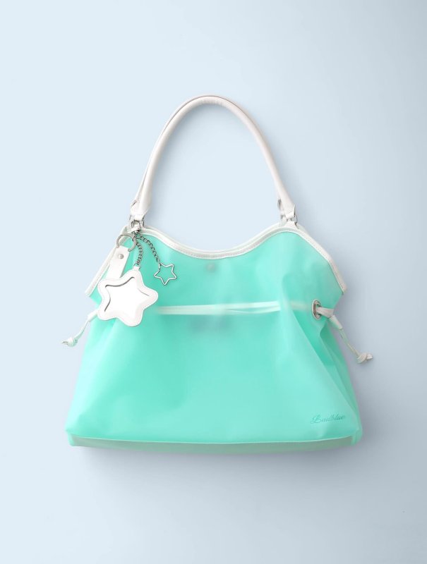 画像2: Bad Blue Jelly Mint Dimsum Bag Y2K バッドブルー ジェリー バッグ ゼリー 透明 トート ハンドバッグ (2)