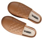 画像3: Leather quilted flat sandal slippers shoes  レザーキルティングフラットサンダル スリッパ  シューズ　 (3)
