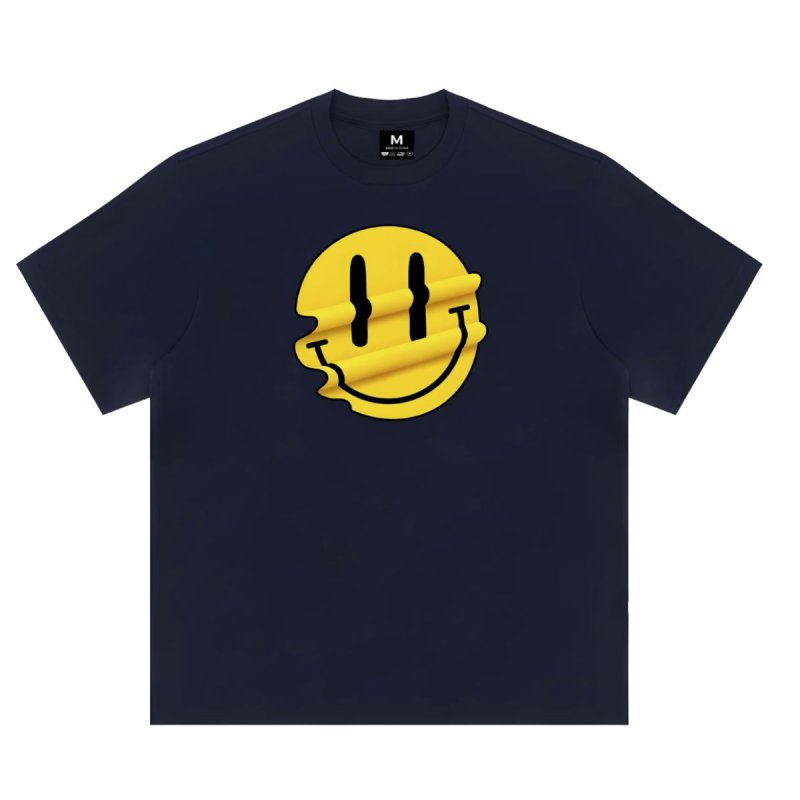 画像5: Distorted melt SMILE T-shirt ユニセックス 男女兼用 ドロドロ スマイル プリント 半袖 Tシャツ (5)