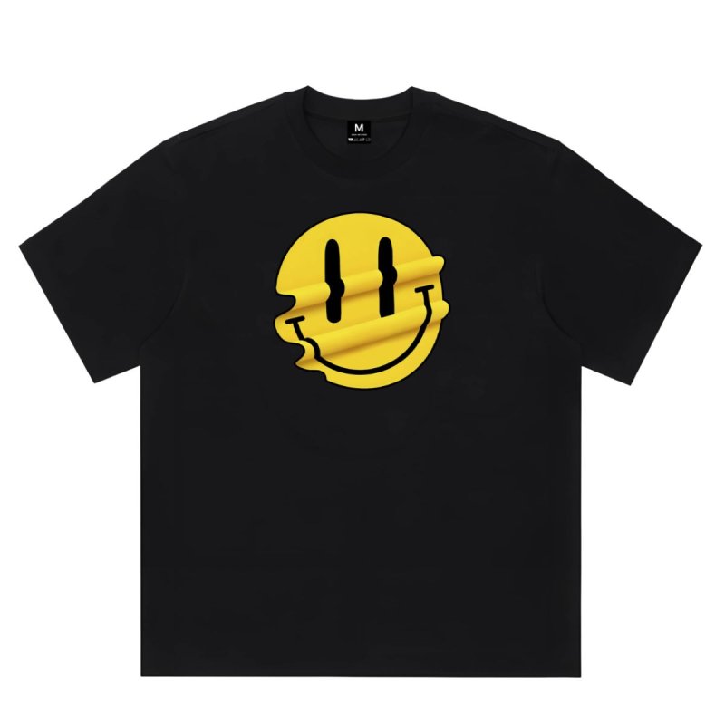 画像3: Distorted melt SMILE T-shirt ユニセックス 男女兼用 ドロドロ スマイル プリント 半袖 Tシャツ (3)