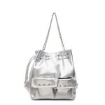 画像3: chain studs 3way bag　 チェーンスタッズ付きレザー3WAYトートショルダーパックバッグ (3)
