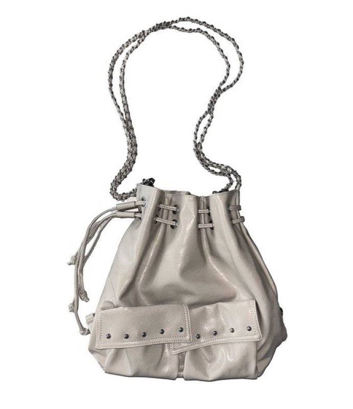 画像5: chain studs 3way bag　 チェーンスタッズ付きレザー3WAYトートショルダーパックバッグ (5)