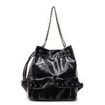 画像2: chain studs 3way bag　 チェーンスタッズ付きレザー3WAYトートショルダーパックバッグ (2)