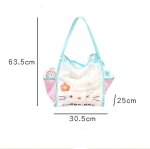 画像3: Mesh Kitty Large Capacity Tote Shoulder Shopping Eco Bag　 メッシュキティーラージキャパシティトートショルダーショッピングエコバッグ (3)