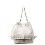 画像4: chain studs 3way bag　 チェーンスタッズ付きレザー3WAYトートショルダーパックバッグ (4)
