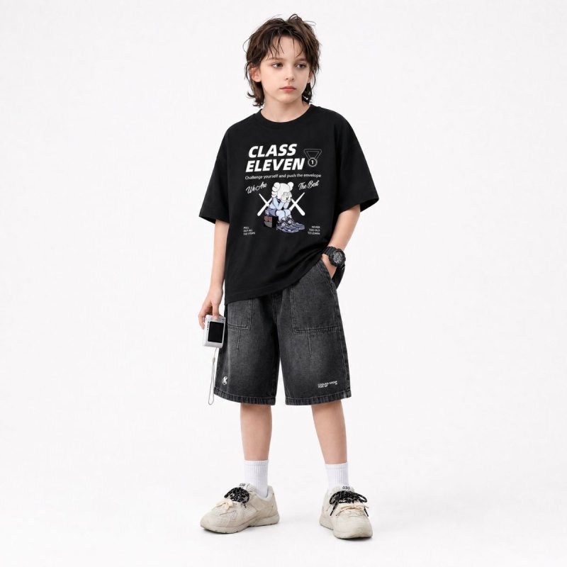 画像2: Kids Unisex Kaws CLASS ELEVEN Print T-shirt From kids to adults ユニセックス 男女キッズ兼用 ファミリー用 カウズ 半袖Tシャツ 子供服 (2)