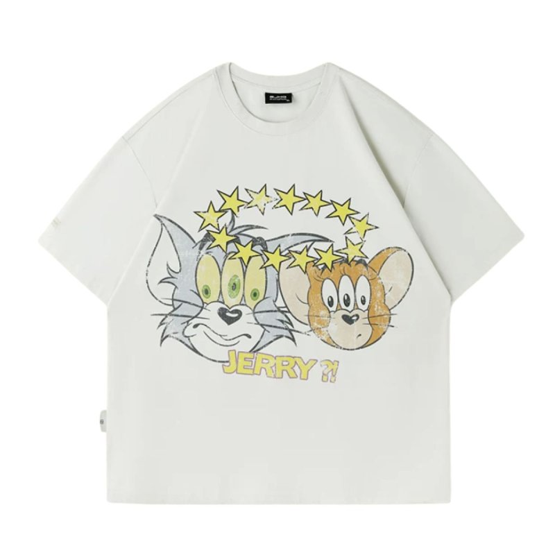 画像3: Unisex Surprised Face Tom and Jerry Vintage Style print t-shirt　 男女兼用 ユニセックスサプライズトムとジェリーヴィンテージスタイルプリントTシャツ (3)