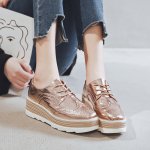 画像7: Women's Patent Real leather Espadrilles lace-up leather loafers sneakers 本革 パテント エナメルレザー 厚底 エスパドリーユ レースアップレザーローファー スニーカー (7)