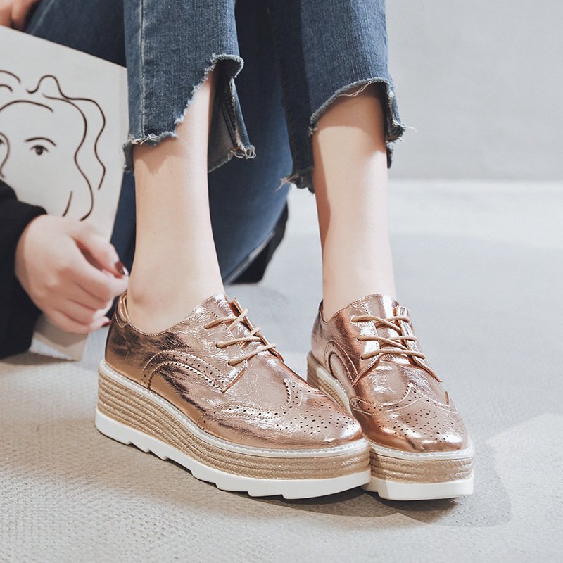 画像7: Women's Patent Real leather Espadrilles lace-up leather loafers sneakers 本革 パテント エナメルレザー 厚底 エスパドリーユ レースアップレザーローファー スニーカー (7)