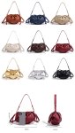 画像14:  Leather Mesh & Studded Drawstring Shoulder Crossbody Bag　レザーメッシュ＆スタッズ巾着ショルダークロスボディーバッグ (14)
