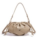 画像1:  Leather Mesh & Studded Drawstring Shoulder Crossbody Bag　レザーメッシュ＆スタッズ巾着ショルダークロスボディーバッグ (1)