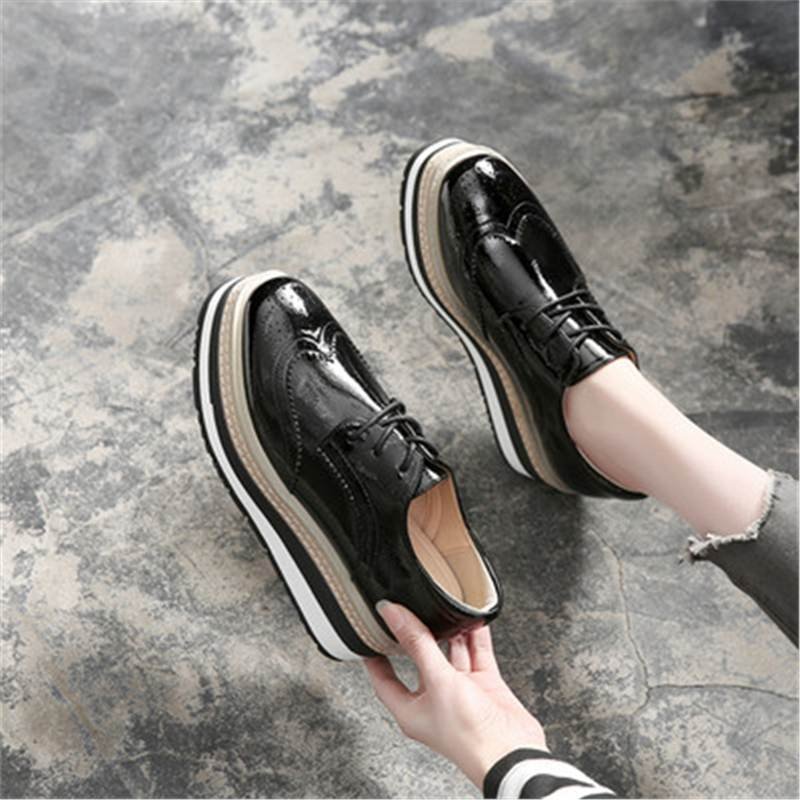 画像8: Women's Patent Real leather Espadrilles lace-up leather loafers sneakers 本革 パテント エナメルレザー 厚底 エスパドリーユ レースアップレザーローファー スニーカー (8)