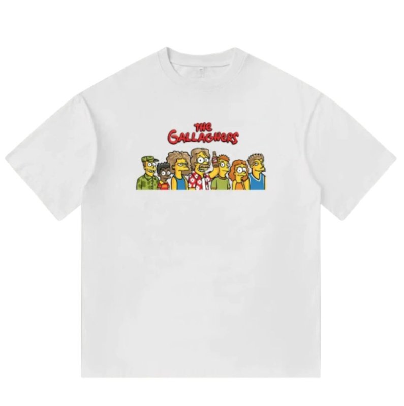 画像2: The Simpsons x Gallaghers Short-Sleeve  T-Shirt ユニセックス 男女兼用ギャラガー×シンプソンズプリント半袖Tシャツ (2)