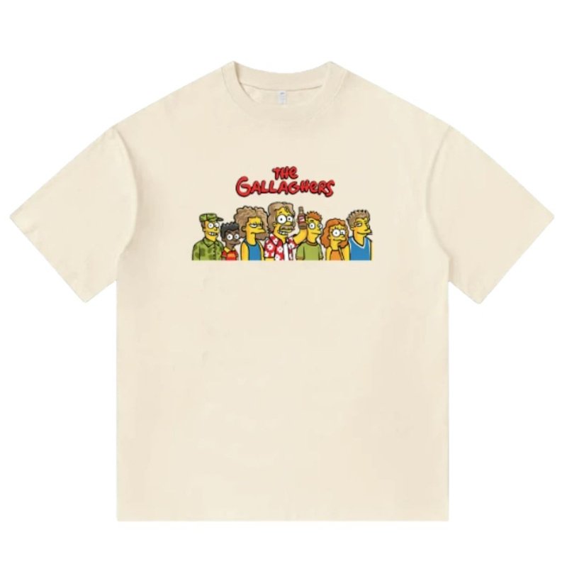 画像3: The Simpsons x Gallaghers Short-Sleeve  T-Shirt ユニセックス 男女兼用ギャラガー×シンプソンズプリント半袖Tシャツ (3)