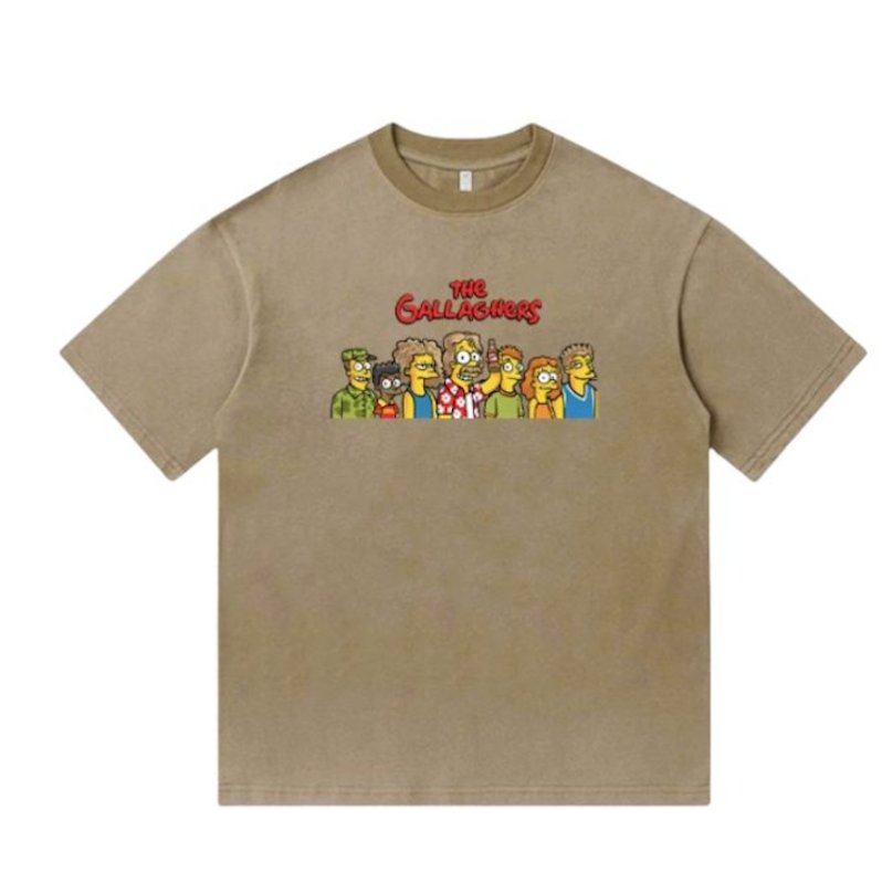 画像5: The Simpsons x Gallaghers Short-Sleeve  T-Shirt ユニセックス 男女兼用ギャラガー×シンプソンズプリント半袖Tシャツ (5)