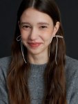 画像4: Pearl ribbon stud earrings, long tassel earrings　パールリボンスタッドピアスロングタッセルピアス イアリング (4)