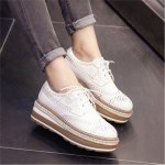 画像16: Women's Patent Real leather Espadrilles lace-up leather loafers sneakers 本革 パテント エナメルレザー 厚底 エスパドリーユ レースアップレザーローファー スニーカー (16)