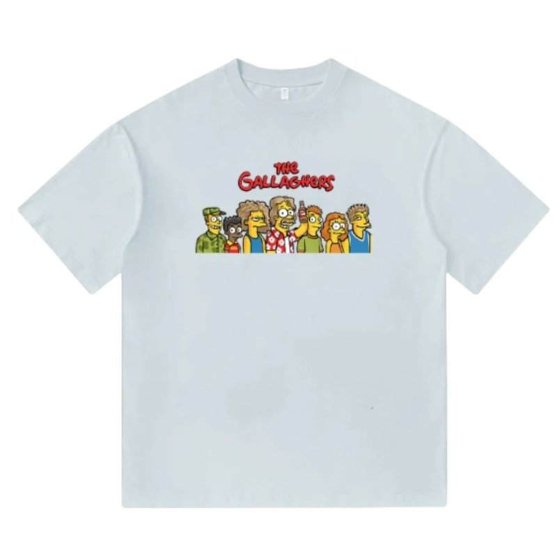 画像4: The Simpsons x Gallaghers Short-Sleeve  T-Shirt ユニセックス 男女兼用ギャラガー×シンプソンズプリント半袖Tシャツ (4)