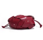 画像13:  Leather Mesh & Studded Drawstring Shoulder Crossbody Bag　レザーメッシュ＆スタッズ巾着ショルダークロスボディーバッグ (13)