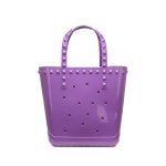画像1: STUDDED JELLY TOTE BAG Y2K シリコン ジェリー バッグ ゼリー 透明 ビーチ トート ハンドバッグ (1)