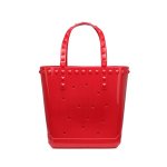 画像5: STUDDED JELLY TOTE BAG Y2K シリコン ジェリー バッグ ゼリー 透明 ビーチ トート ハンドバッグ (5)