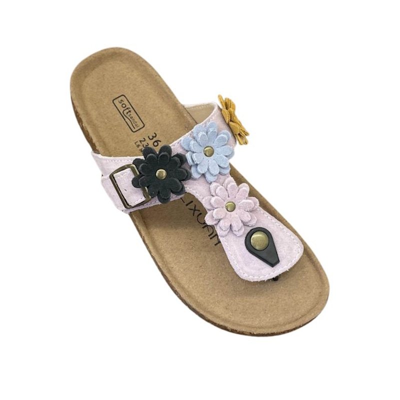画像7: Floral motif thong sandals  花フラワー 付モチーフトング サンダル  (7)