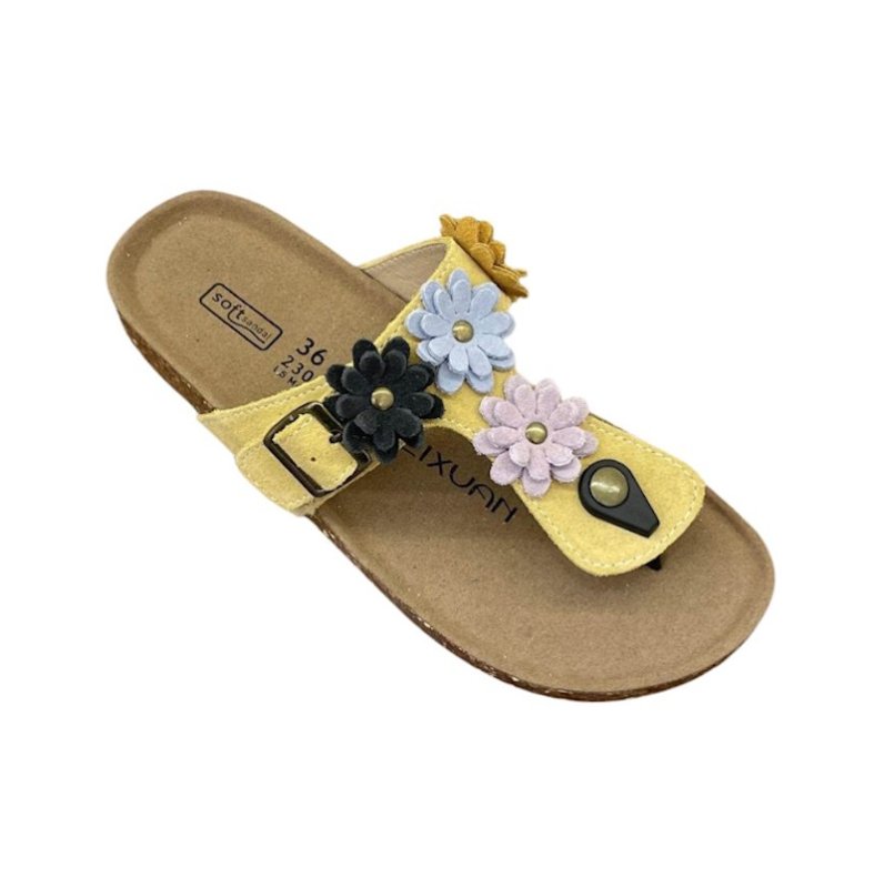 画像4: Floral motif thong sandals  花フラワー 付モチーフトング サンダル  (4)