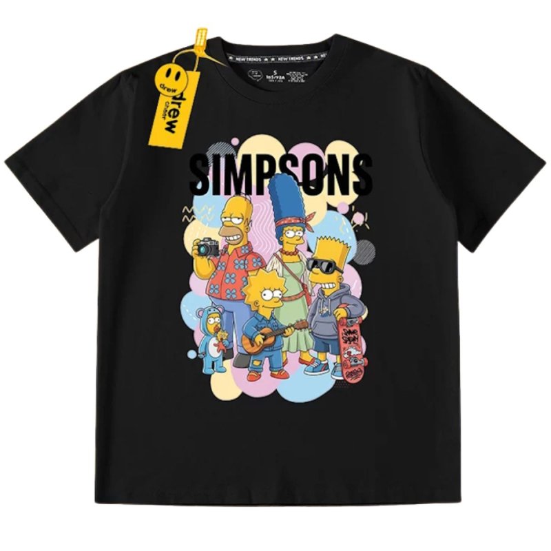 画像1: The Simpsons Family Print Short-Sleeve T-Shirt for Kids to Unisex Adults ユニセックス 男女兼用キッズシンプソンズファミリープリント半袖Tシャツ (1)