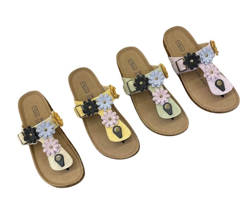 画像5: Floral motif thong sandals  花フラワー 付モチーフトング サンダル  (5)