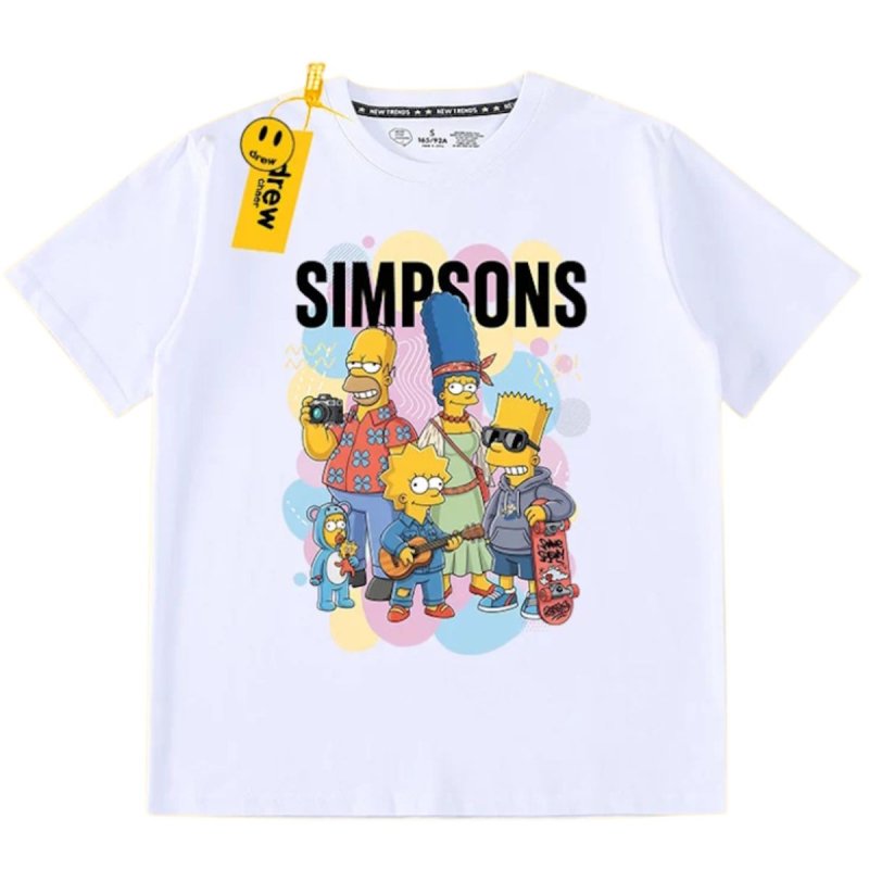 画像2: The Simpsons Family Print Short-Sleeve T-Shirt for Kids to Unisex Adults ユニセックス 男女兼用キッズシンプソンズファミリープリント半袖Tシャツ (2)