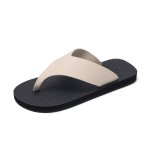 画像2: Flat resort thong beach sandals 　レザーフラットリゾートビーチトング サンダル  (2)