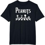 画像1: Snoopy & Friends Abbey Road Print Short-Sleeve T-Shirt ユニセックス 男女兼用スヌーピー＆フレンズ アビーロードプリント半袖Tシャツ (1)
