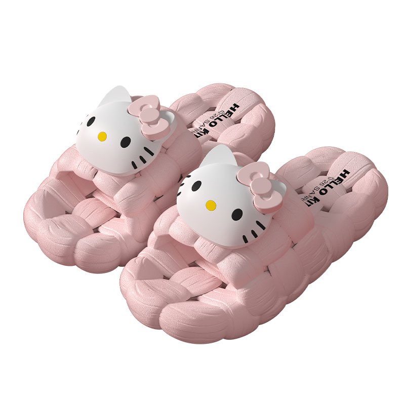画像1: Hello Kitty Mesh Style Platform Sandalsshoes 　キティーメッシュスタイル厚底プラットフォームサンダル スリッパ  シューズ　 (1)