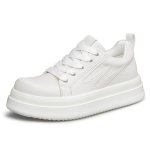 画像2: Big Head Leather Platform Lace-Up Sneakers Shoes　ユニセックス 男女兼用ビッグヘット厚底プラットフォームレースアップレザースニーカーシューズ (2)