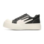 画像1: Big Head Leather Platform Lace-Up Sneakers Shoes　ユニセックス 男女兼用ビッグヘット厚底プラットフォームレースアップレザースニーカーシューズ (1)