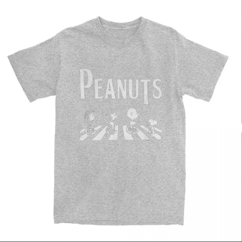 画像2: Snoopy & Friends Abbey Road Print Short-Sleeve T-Shirt ユニセックス 男女兼用スヌーピー＆フレンズ アビーロードプリント半袖Tシャツ (2)