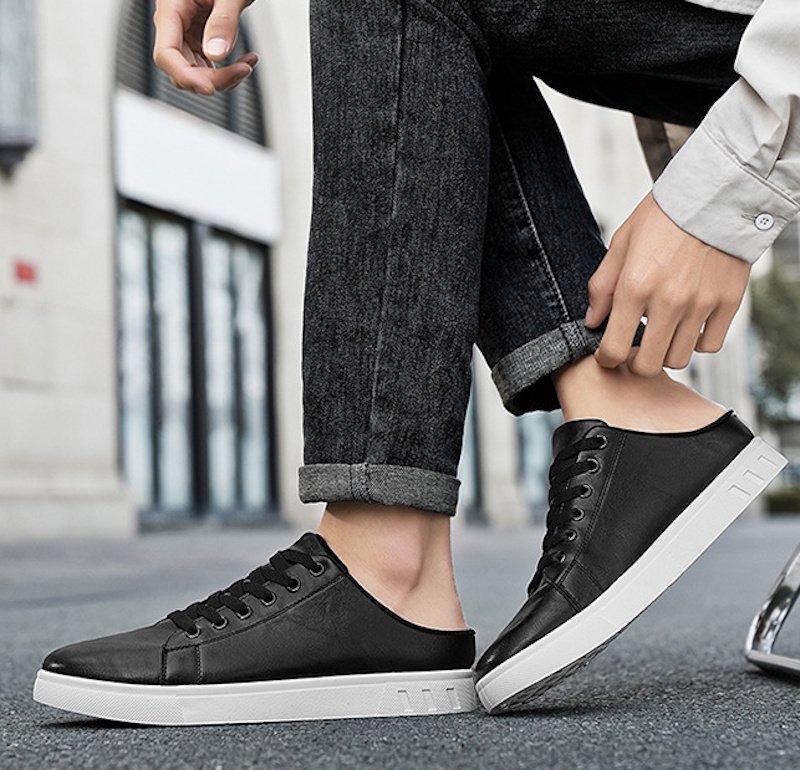 画像5: Lace-up leather sneaker sandals　ユニセックス 男女兼用レースアップレザースニーカーサンダルシューズ大きなサイズあり (5)