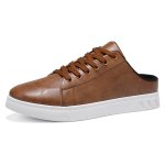 画像1: Lace-up leather sneaker sandals　ユニセックス 男女兼用レースアップレザースニーカーサンダルシューズ大きなサイズあり (1)